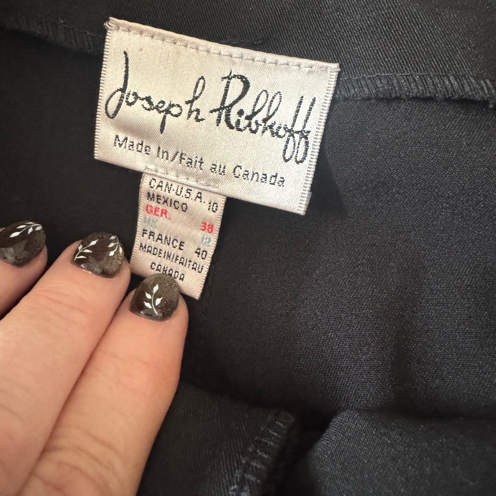 Joseph Ribkoff Elegant Black Wide Leg Trousers - Picture 2 of 7